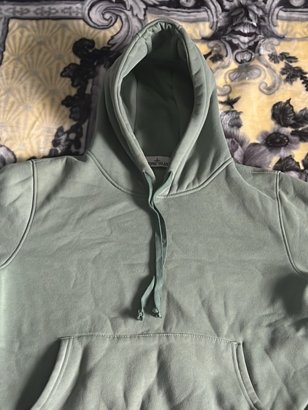 Stone Island Mint Green Hooded Sweatshirt